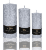 "Aromatic 89" Duftkerze Maxi Rund Hellgrau