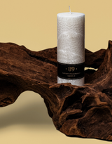 "Aromatic 89" Duftkerze Maxi Rund Hellgrau